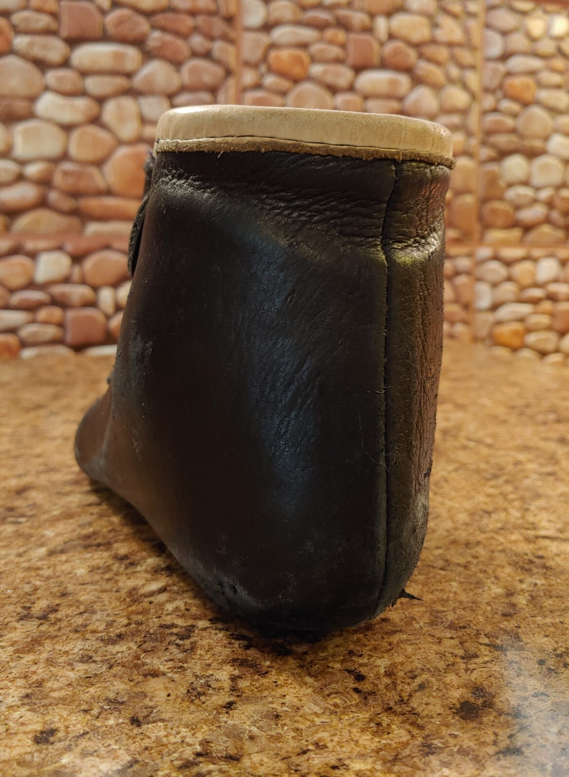 HTF Antique RETRO Leather Boot Foot ANKLE Brace Polio Steampunk CAST SUPPORT COS