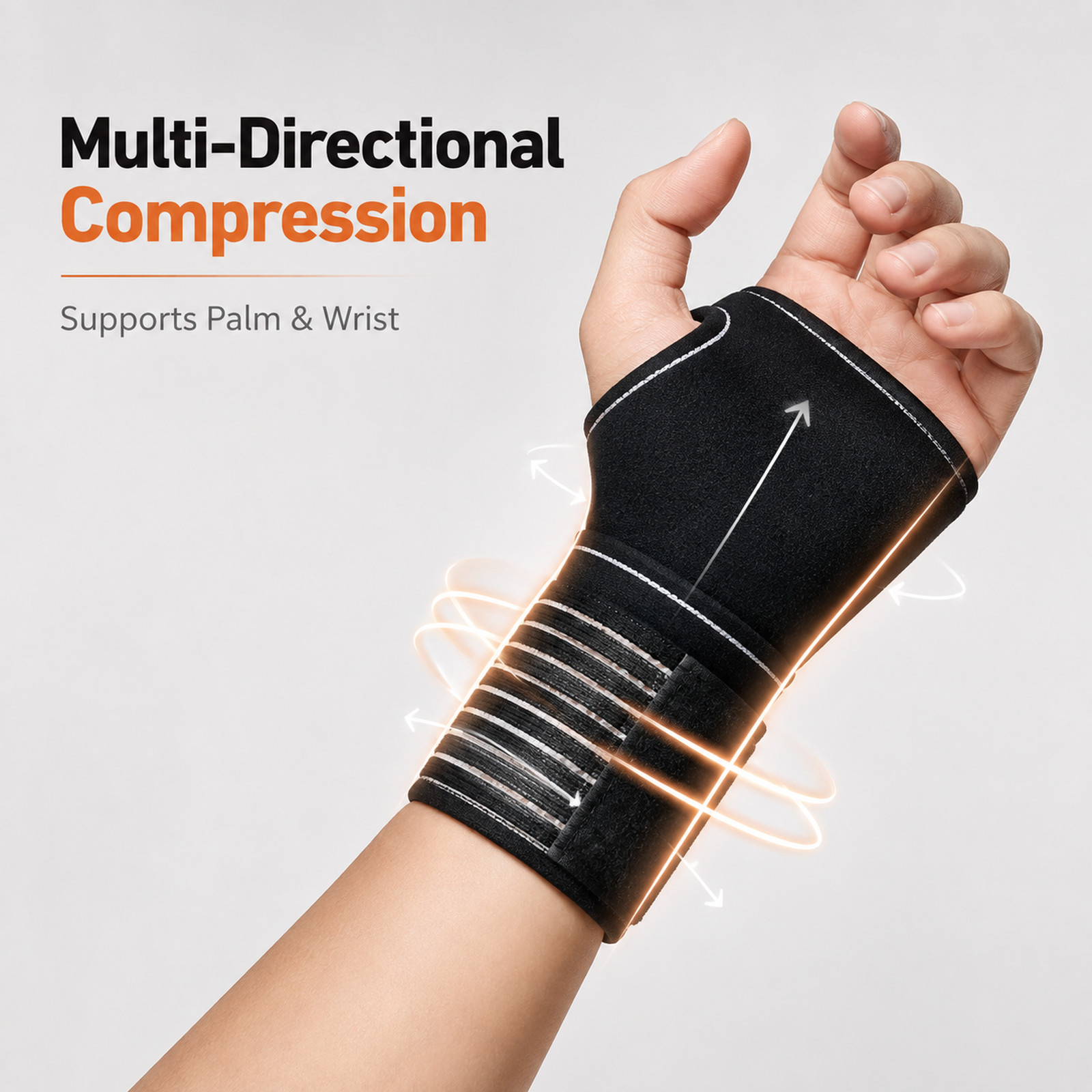 Premium Adjustable Palm & Wrist Support Compression Wrap Thumb Brace Sports Gym