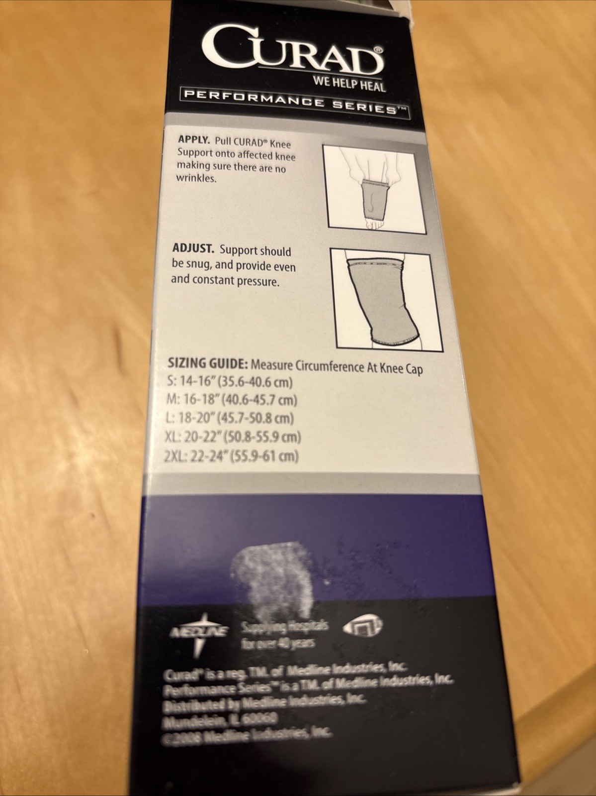 Curad Performance Series Elastic Pull-Over Knee Support, Medium, 1 ea