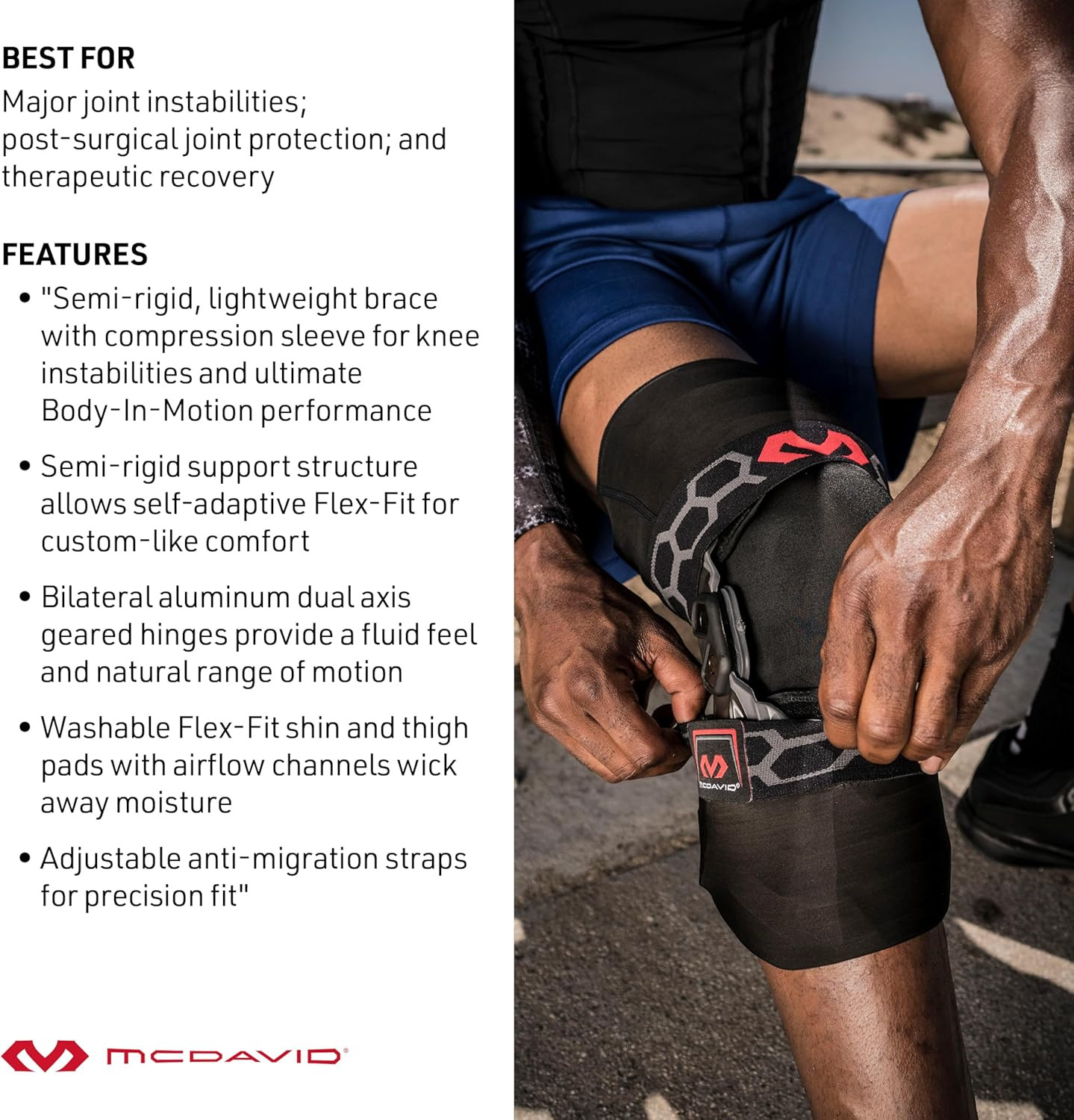 Hinged Knee Support Brace – ACL/MCL/PCL Stabilizer for Pain Relief