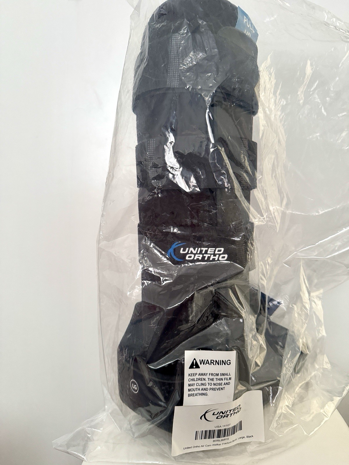 United Ortho Air Cam Walker Fracture Boot Large Black （pack of 1）