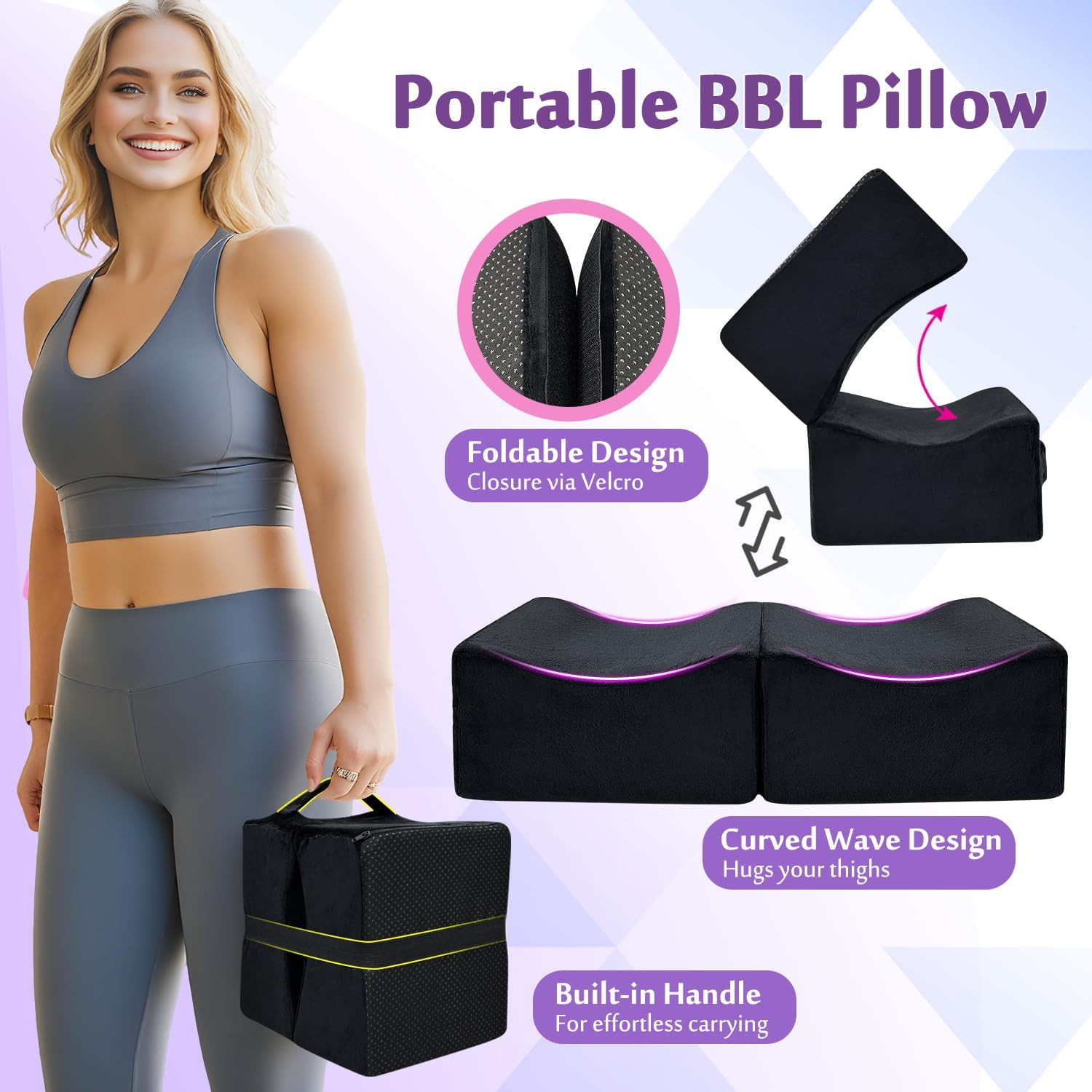 BBL Pillow after Surgery for Butt, Brazilian Butt Lift Booty Back Support Cushio