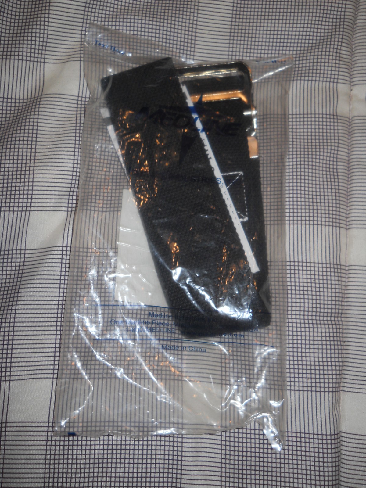 NEW ~ Medline Cotton Gait Belt w Metal Buckle 2×54 ~ Black ~ 1Ct