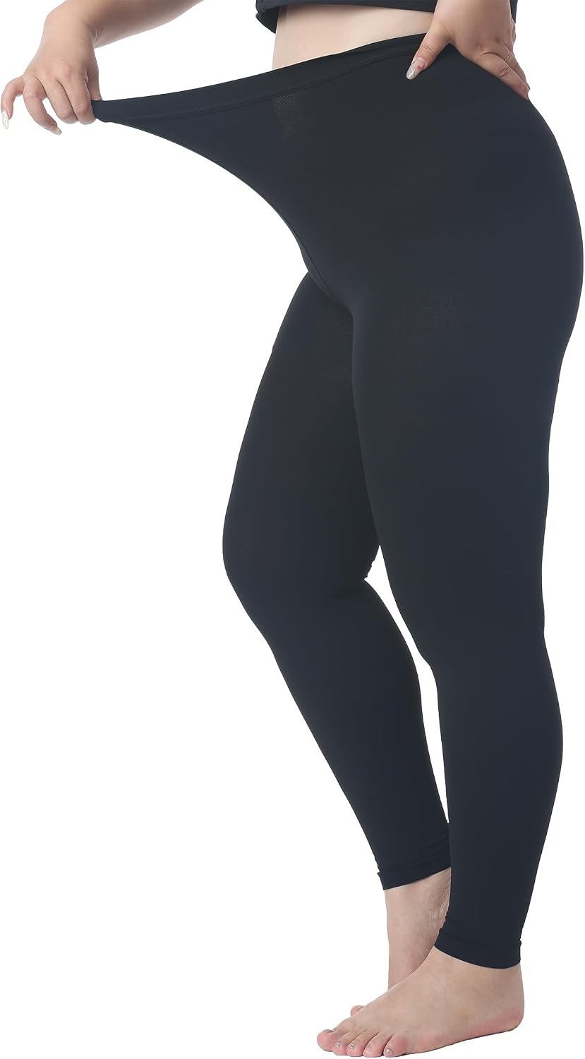 5XL 15-20 mmHg Footless Compression Pantyhose Black