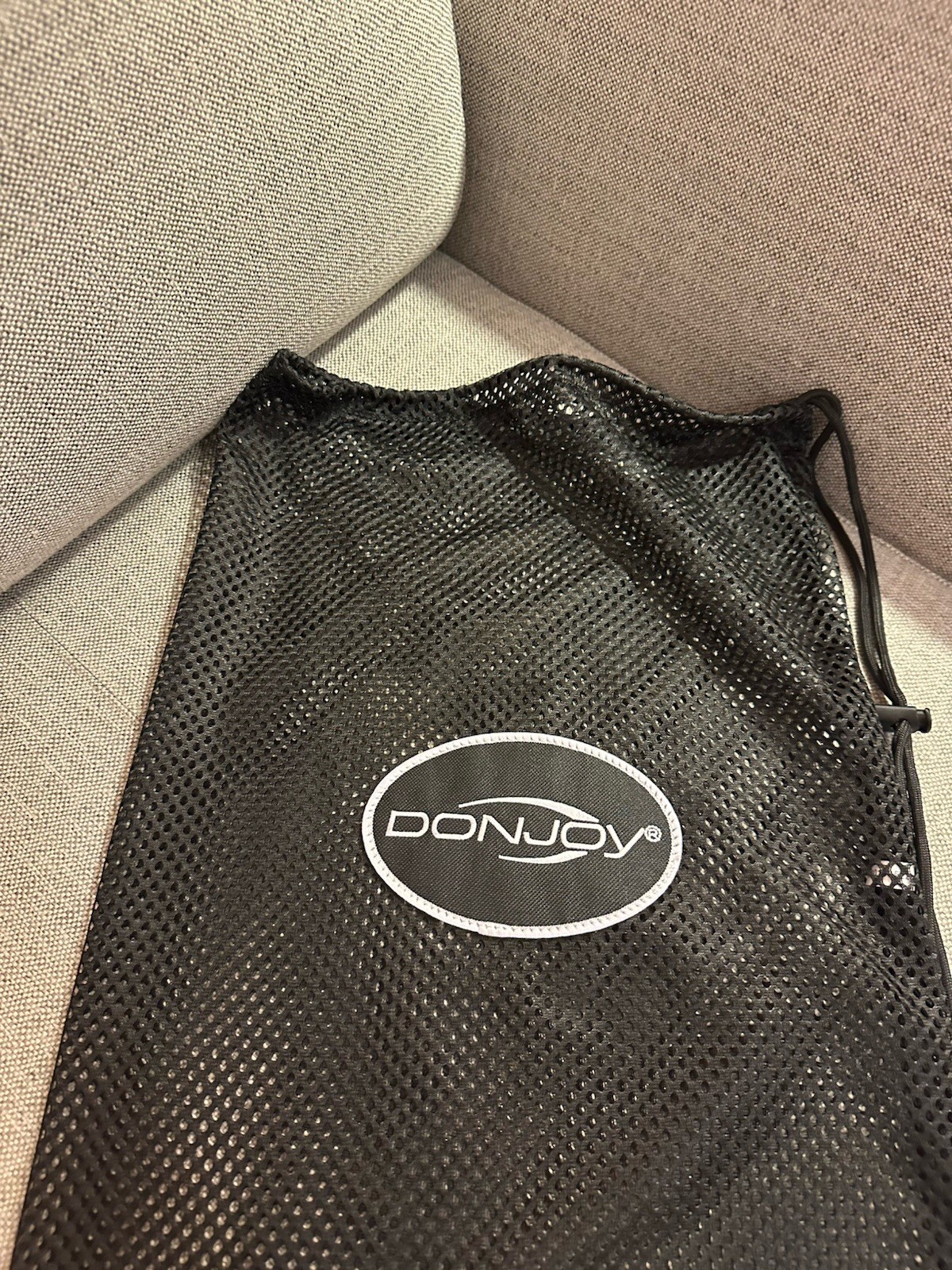 DonJoy Nylon Mesh Bag Shoulder Drawstring Storage Knee Brace Storage Black