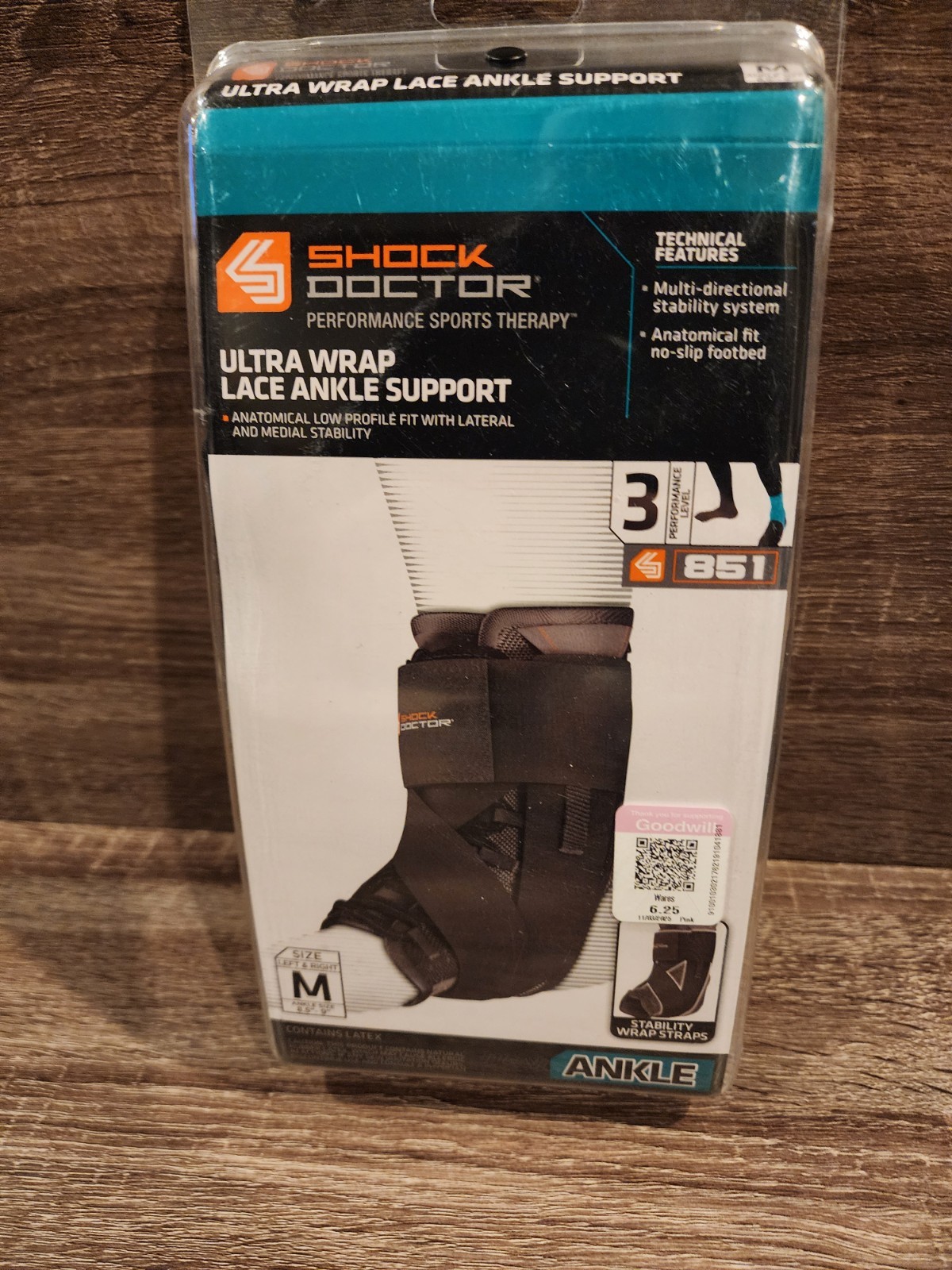 Shock Doctor Ultra Wrap Lace Ankle Support Brace – Black