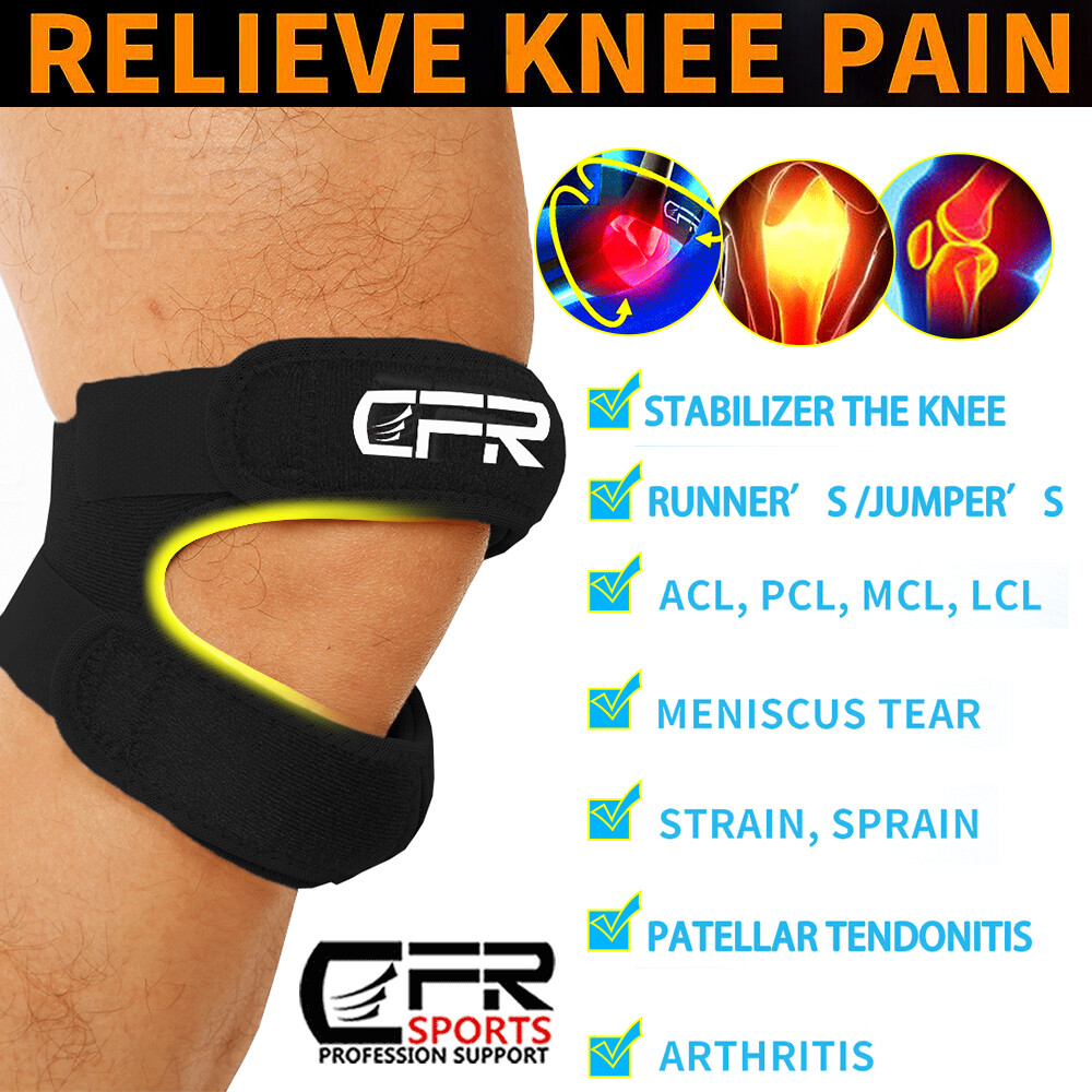 Knee Support Patella Stabilizer Strap Band Tendon Brace Pain Sports Gym Joint HG