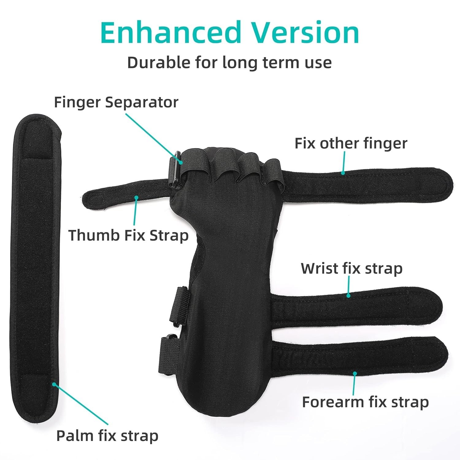 Stroke Resting Hand Splint – Night Immobilizer Wrist Finger Brace for Flexion