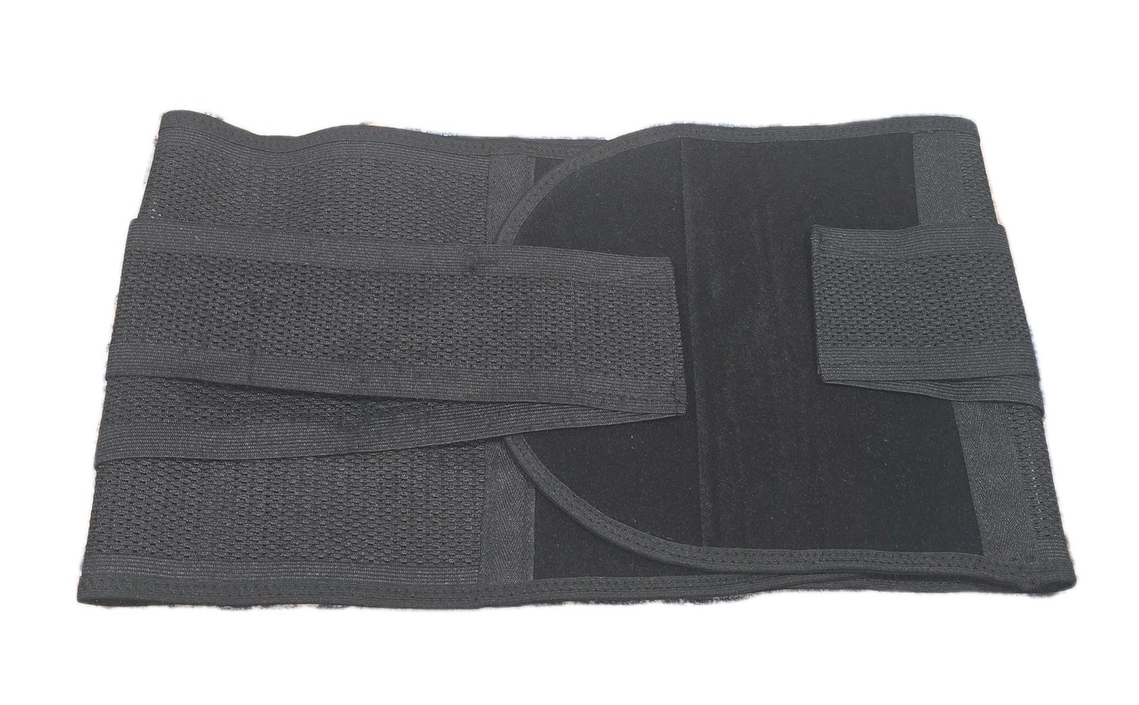 Black Adjustable Back & Waist Compression Support Brace Belt Wrap Size L