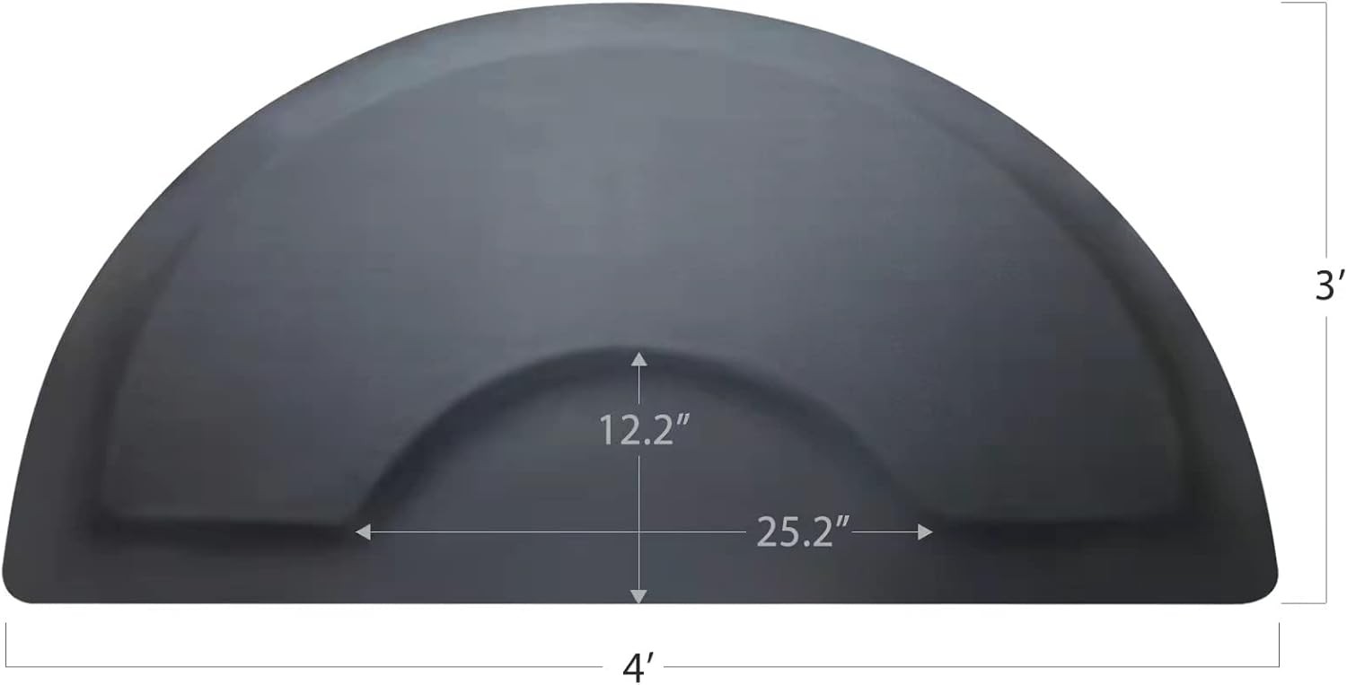 Salon Mats for Hair Stylist Anti Fatigue Standing 3'x4'x1/2, Black