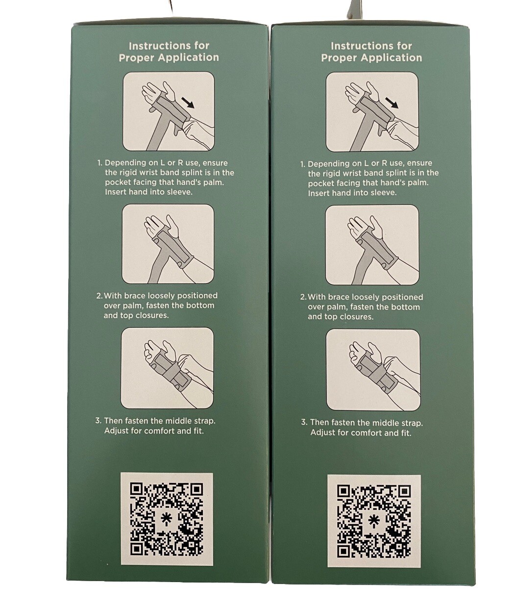 2pk Cleanprene Technology Moderate Support Wrist Brace Left Right Sensitive Skin