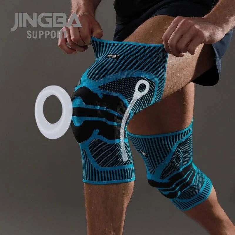 Pro Knee Compression Sleeve Braces with Side Stabilizers Patella Gel Pad for Gym