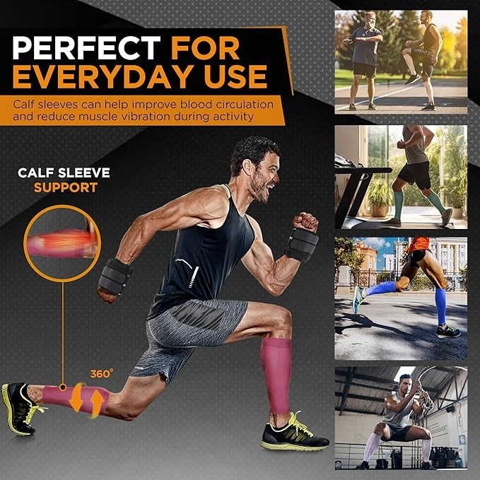 Doc Miller Compression Calf Sleeve Men & Women Premium Medical Grade 15-20mmHg
