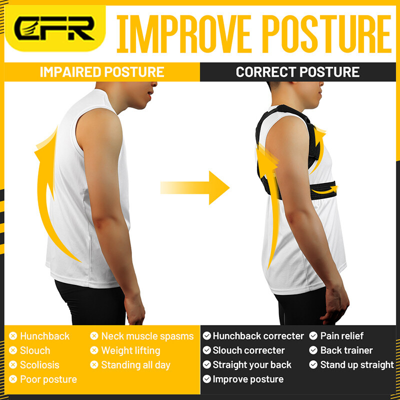 Adjustable Posture Corrector Back Support Shoulder Brace Clavicle Belt Men Women