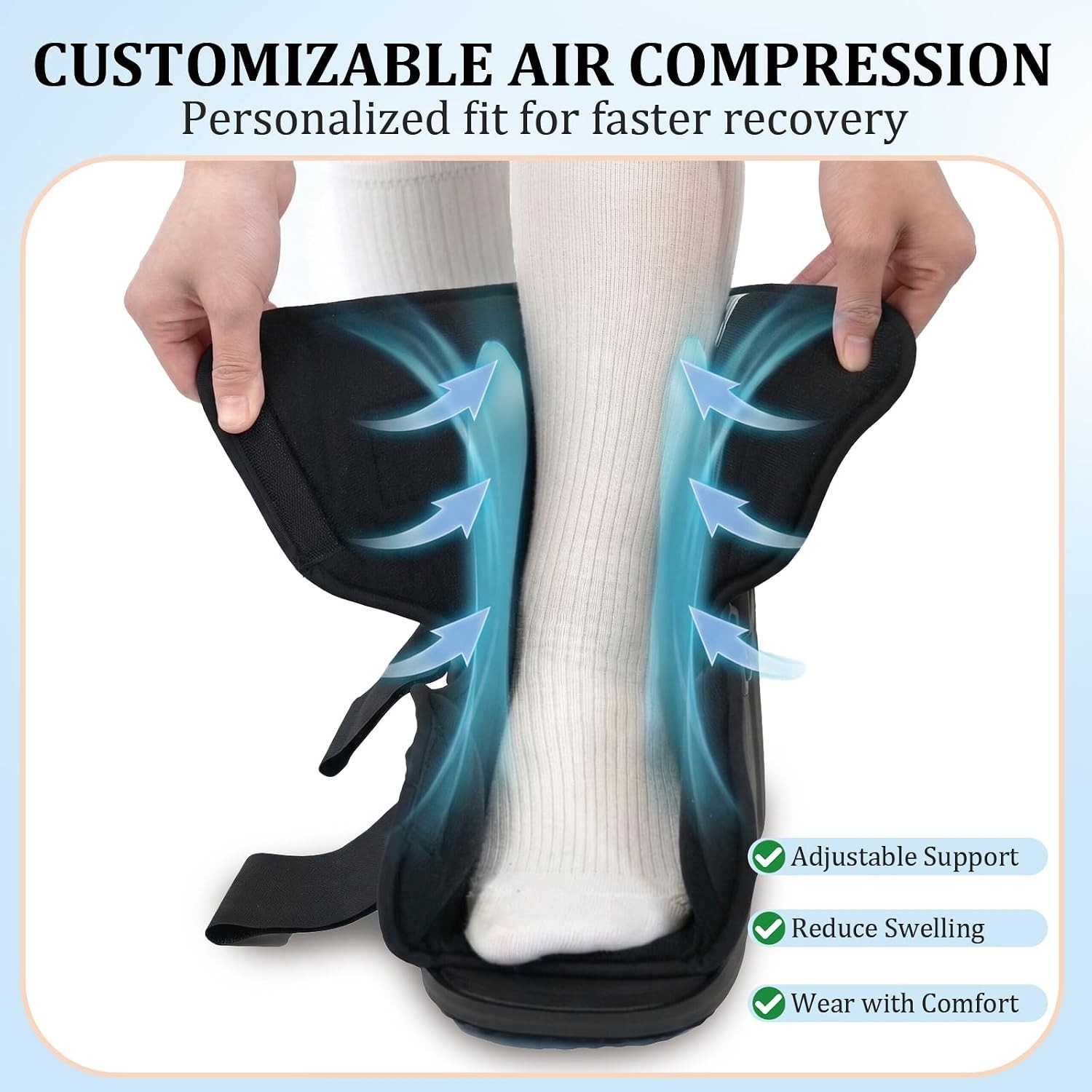 Rigid Frame Walker Boot for Sprained Ankle and Foot Recovery – Adjustable Fit