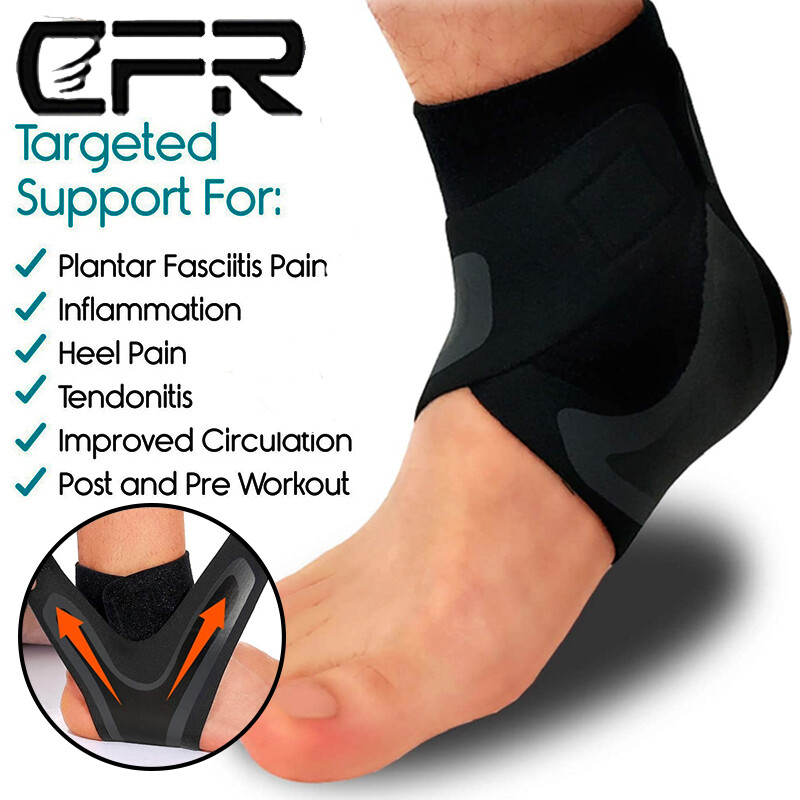 Left&Right Ankle Brace Support Compression Sleeve Pain Relief Plantar Fasciitis