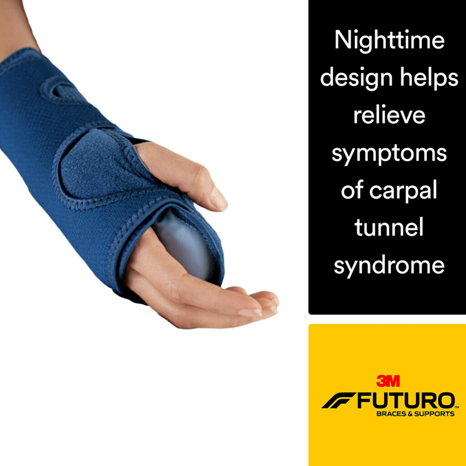 Futuro Night Wrist Sleep Support Brace, Adjustable Nighttime Splint for Carpa…