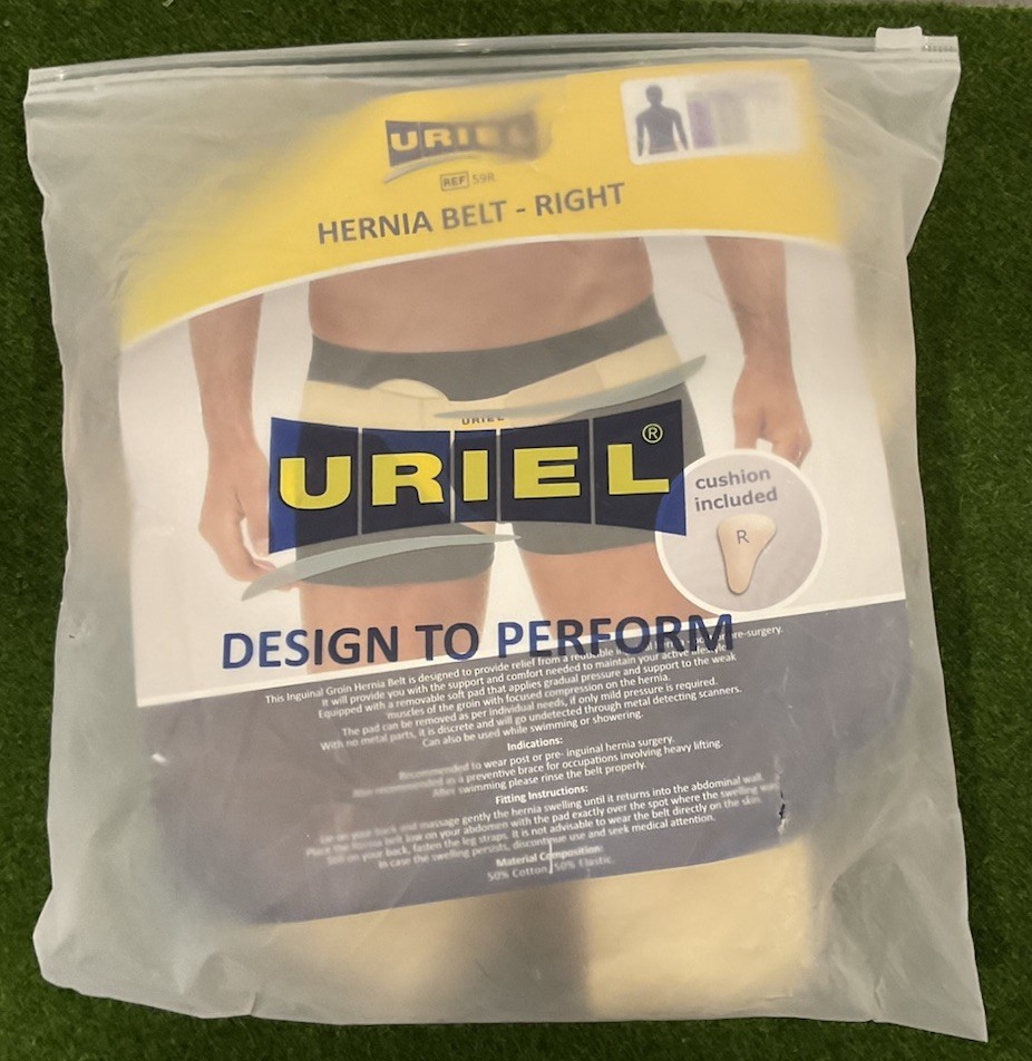 URIEL Right Sided Inguinal Hernia Belts for Men Hernia Support Tan Size XXL
