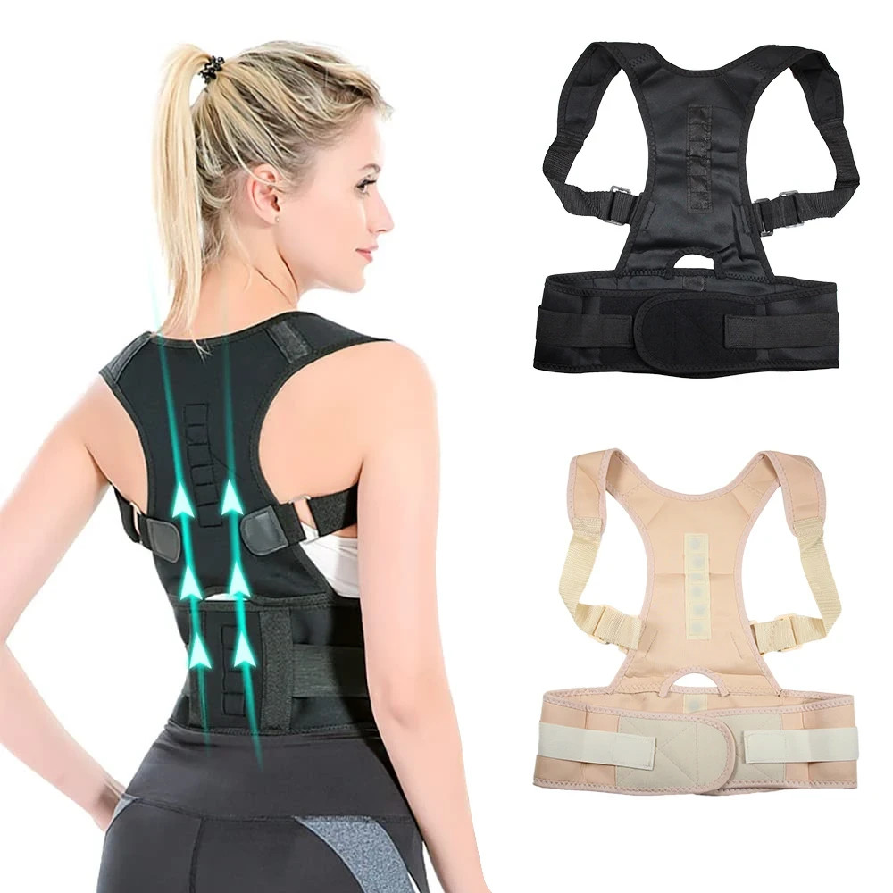Posture Corrector Support Magnetic Back Shoulder Brace Belt Band For Men Women