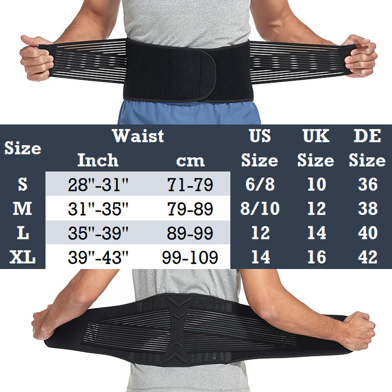 Men/Women Back Support Lower Back Brace Pain Relief Lumbar Support Belt Sciatica