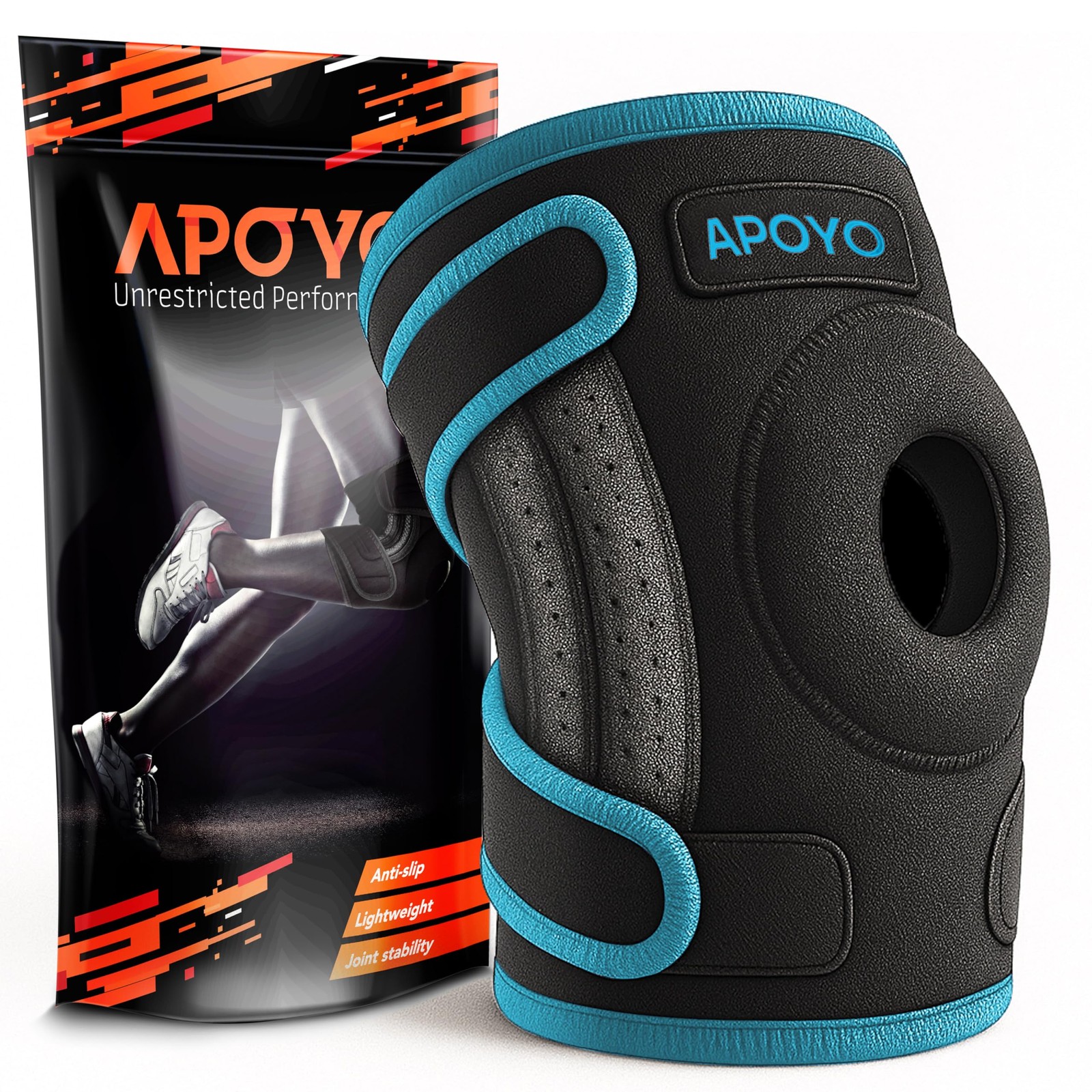 APOYO Knee Brace for Women & Men – Sleeve For Pain Relief Small, Blue
