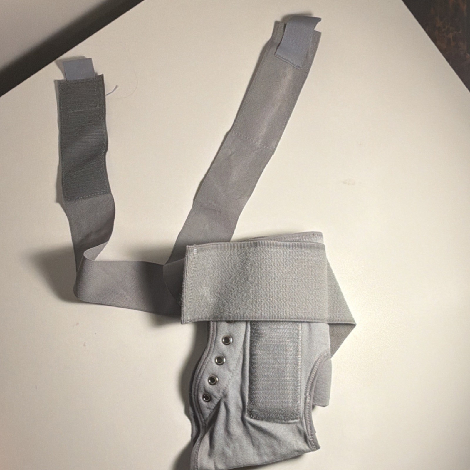 KB Gray L Support Adjustable foot Brace Compression Cotton Elastic