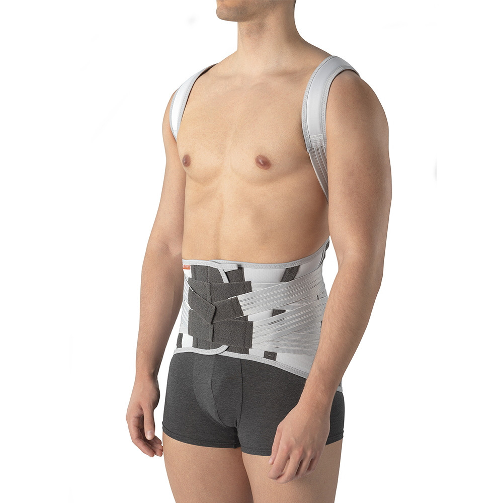 Ro+Ten Lumbar Band Corset Orthopedic Bust Carbonlite92 with Grey Shoulders