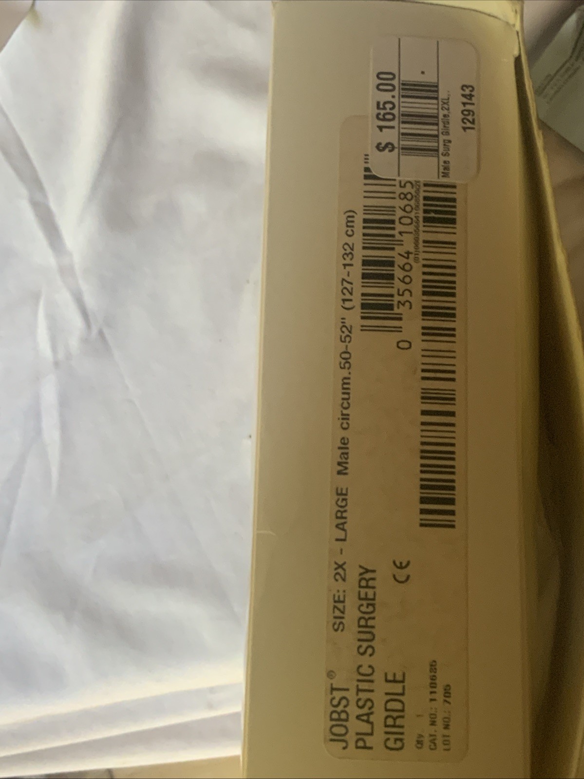 Jobst Plastic Surgery 2X MALE Girdle Mid Thigh High 50” – 52”