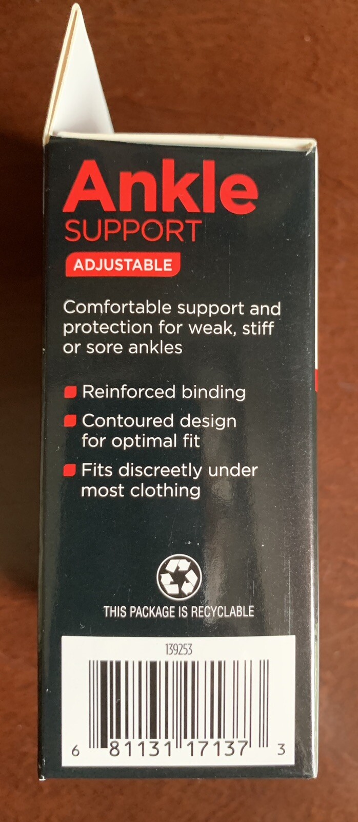 Ankle Support Adjustable Right Or Left Optimal One Size Fits