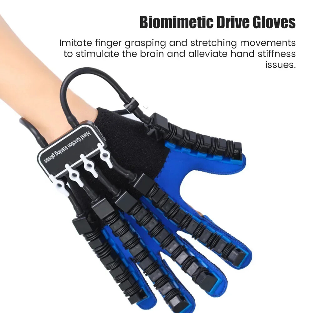 Left & Right Hand Finger Rehabilitation Exerciser Robot Gloves Training Therapy