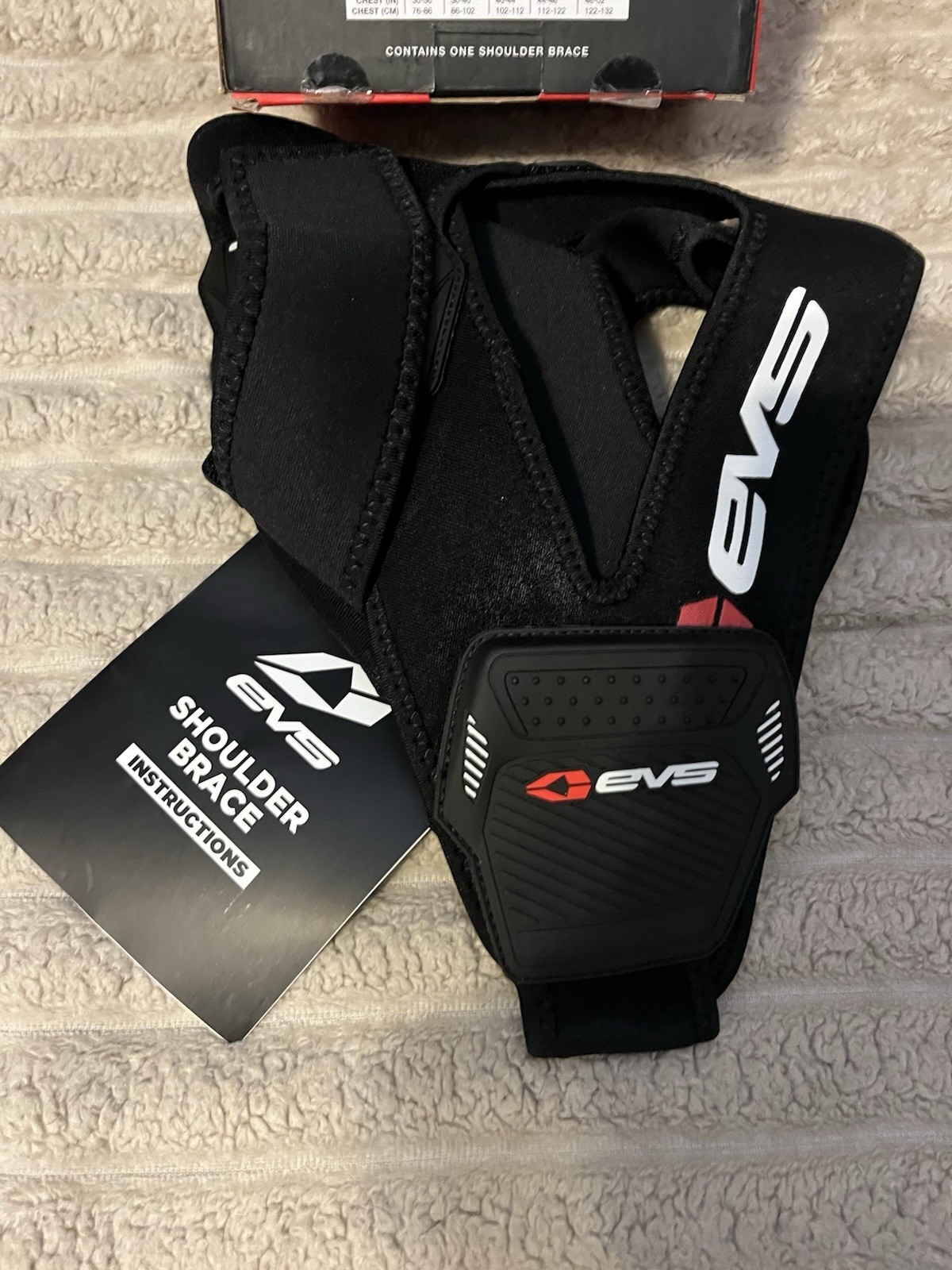 EVS SB03 Adjustable X-Strap Shoulder Brace Small Adult Black Neoprene