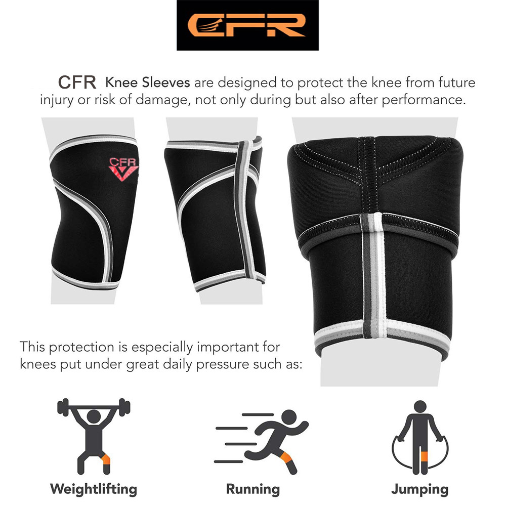 7mm Neoprene Knee Sleeve Support Compression Weightlifting Powerlifting Squats