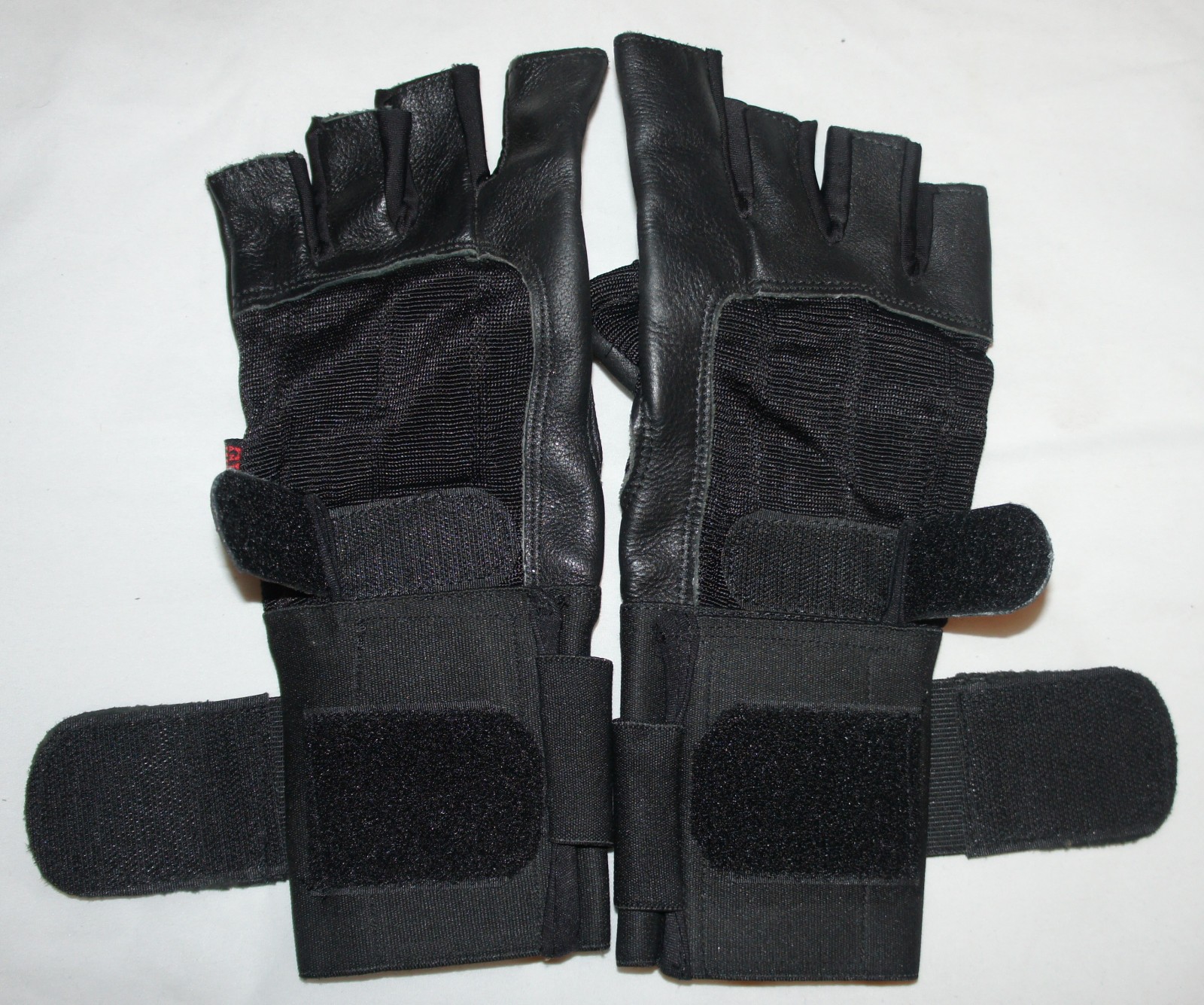 Valeo Industrial V440-WS Leather Pro Fingerless Anti-Vibe Gel Glove Wrist Wrap