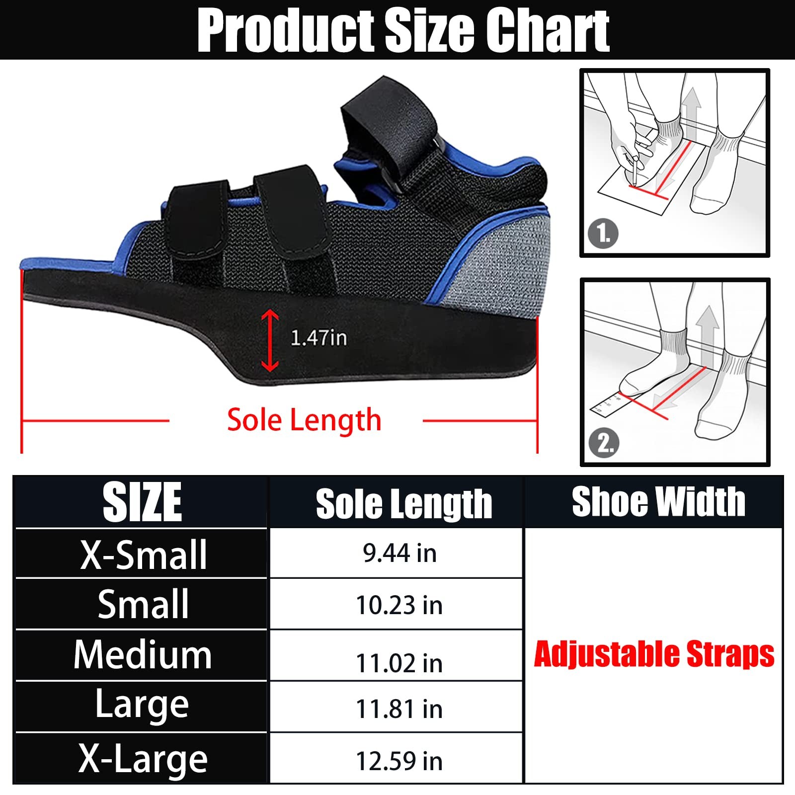 Post op Shoe for Broken Toe Lightweight Shoes Medical Orthopedic Foot Brace O…