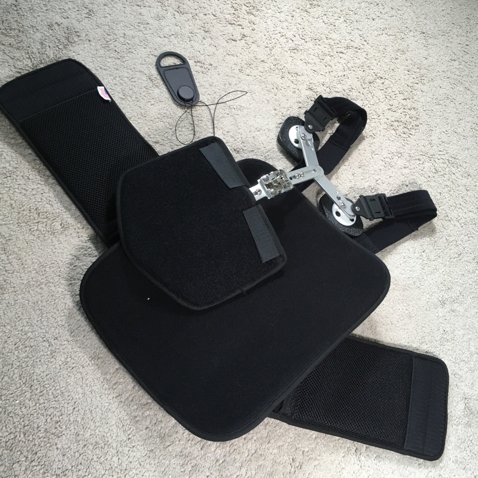 B & G Rehab Inc Back Brace Black Size Medium Spinal Recovery TLSO Fits 30″- 40″