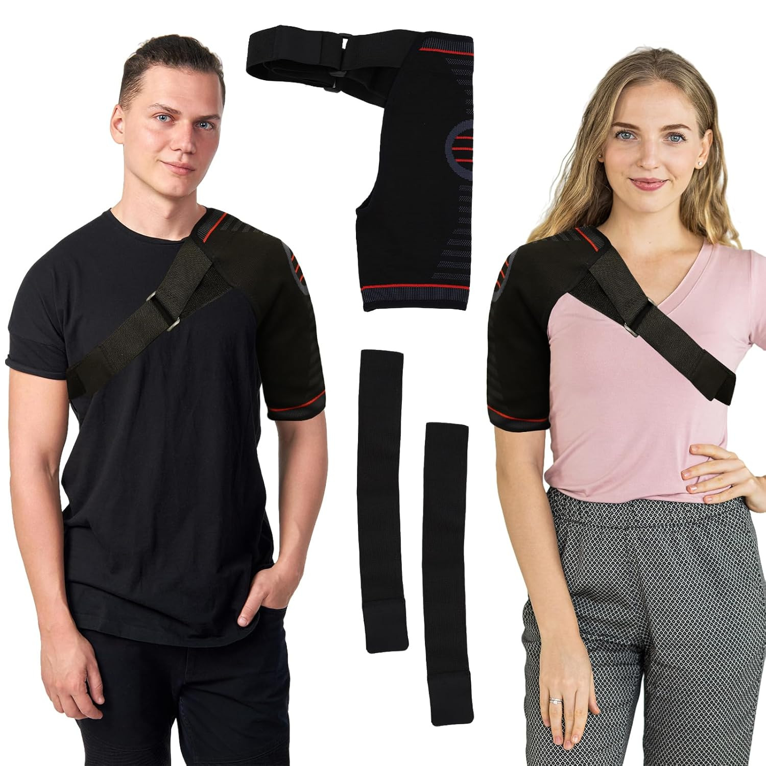 Adjustable Shoulder Brace Rotator Cuff Support Compression Sleeve Pain Relief