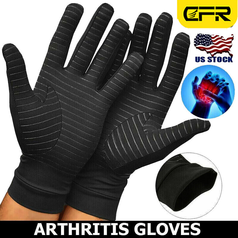 Arthritis Full Gloves Compression Copper Pain Relief Hand Wrist Support Brace