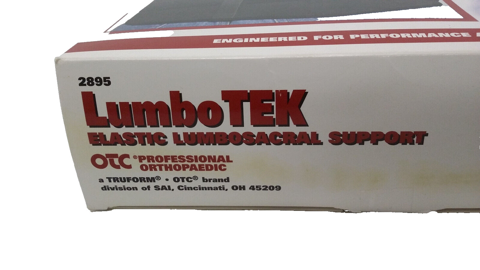 OTC LumboTek Lumbosacral Support with 11 Back Inserts, XL, Black, (2895-BL11-XL)