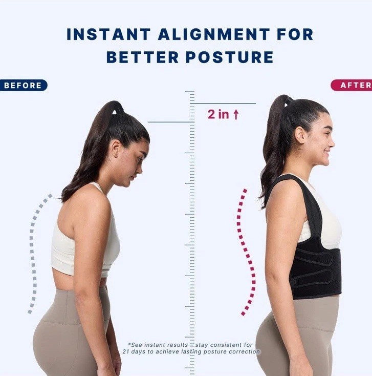 Fit Geno 2-in-1 Back Brace and Posture Corrector Large/Extra-Large