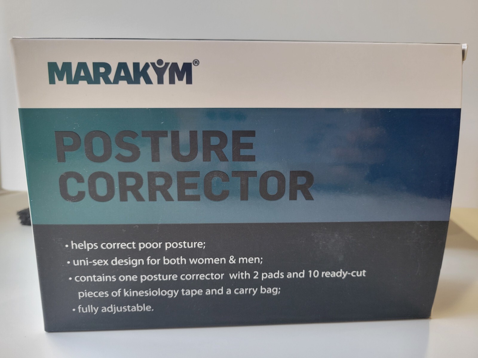 NEW Posture Corrector Adjustable Clavicle Brace with Kinesiology Tape NIB