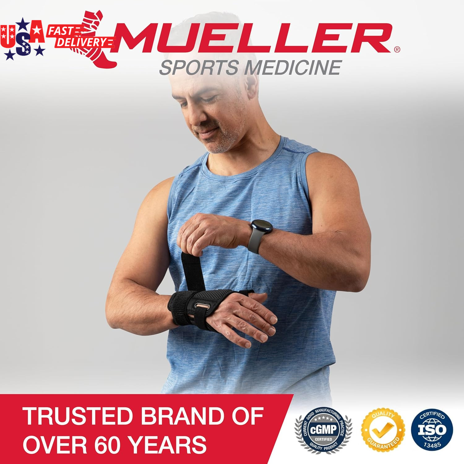 Sports Medicine Adjust-To-Fit Thumb Stabilizer, Spica Splint, Thumb Pain Relief