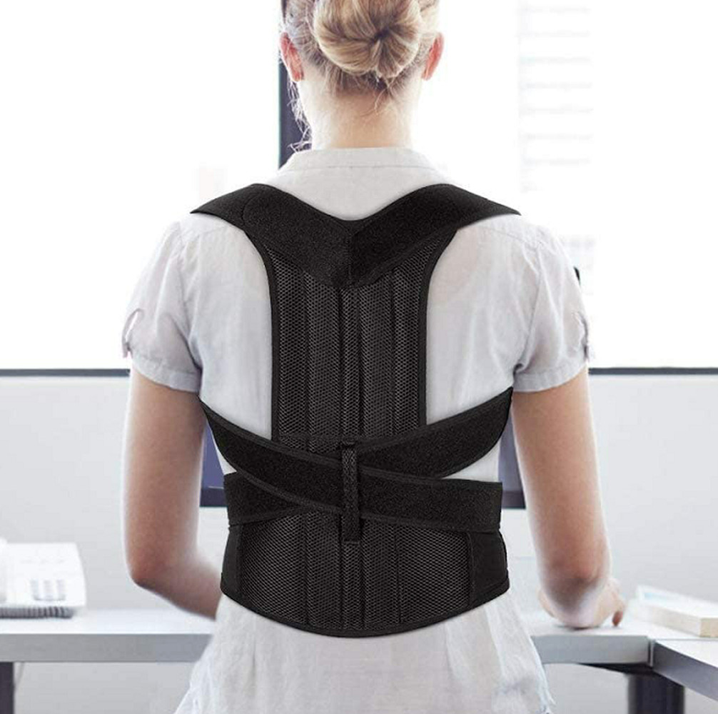 Full Back Brace Posture Corrector for Men and Women Upper and Lower Back Support