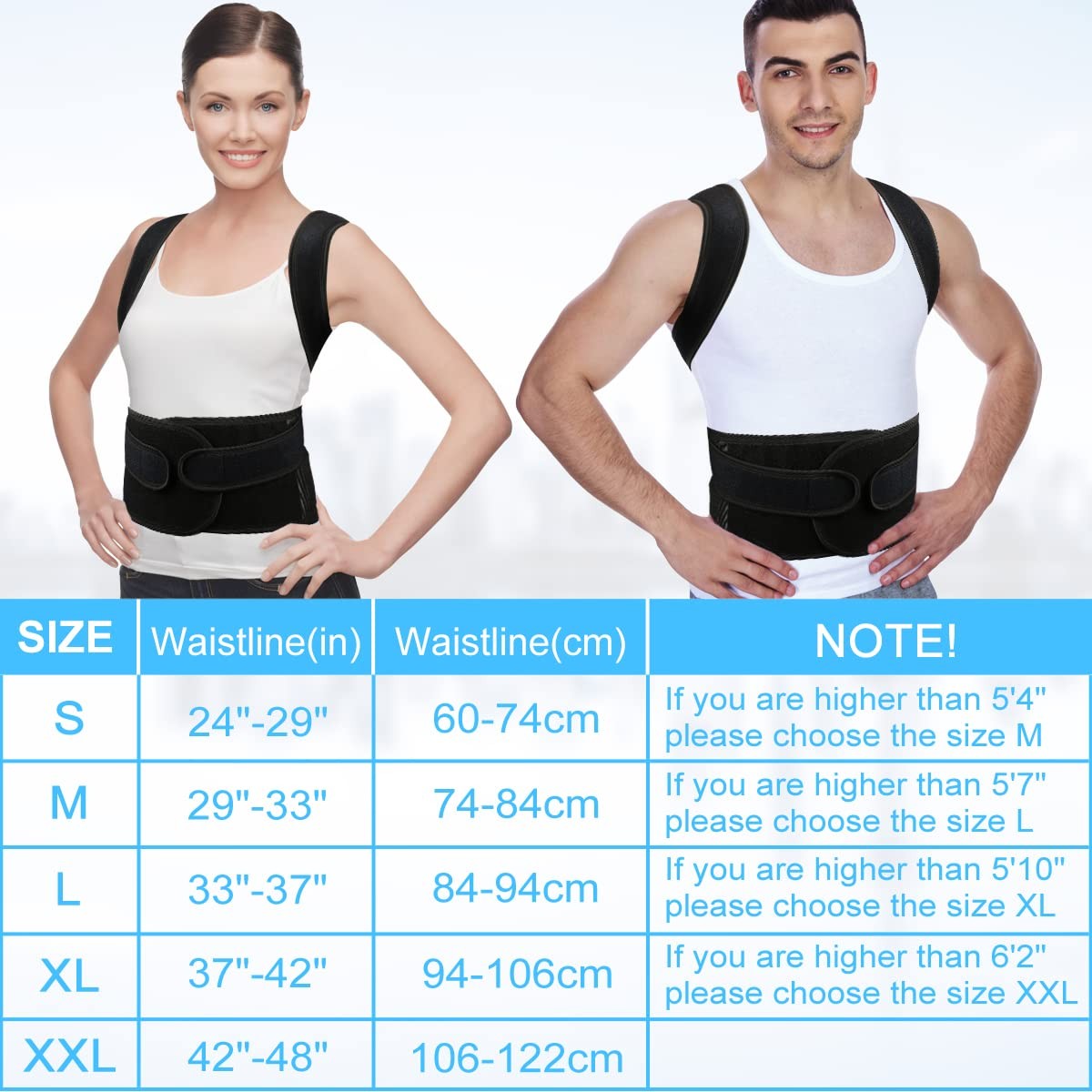 Posture Corrector for Men&Women – Back Brace for Lumbar Support and Upright -…