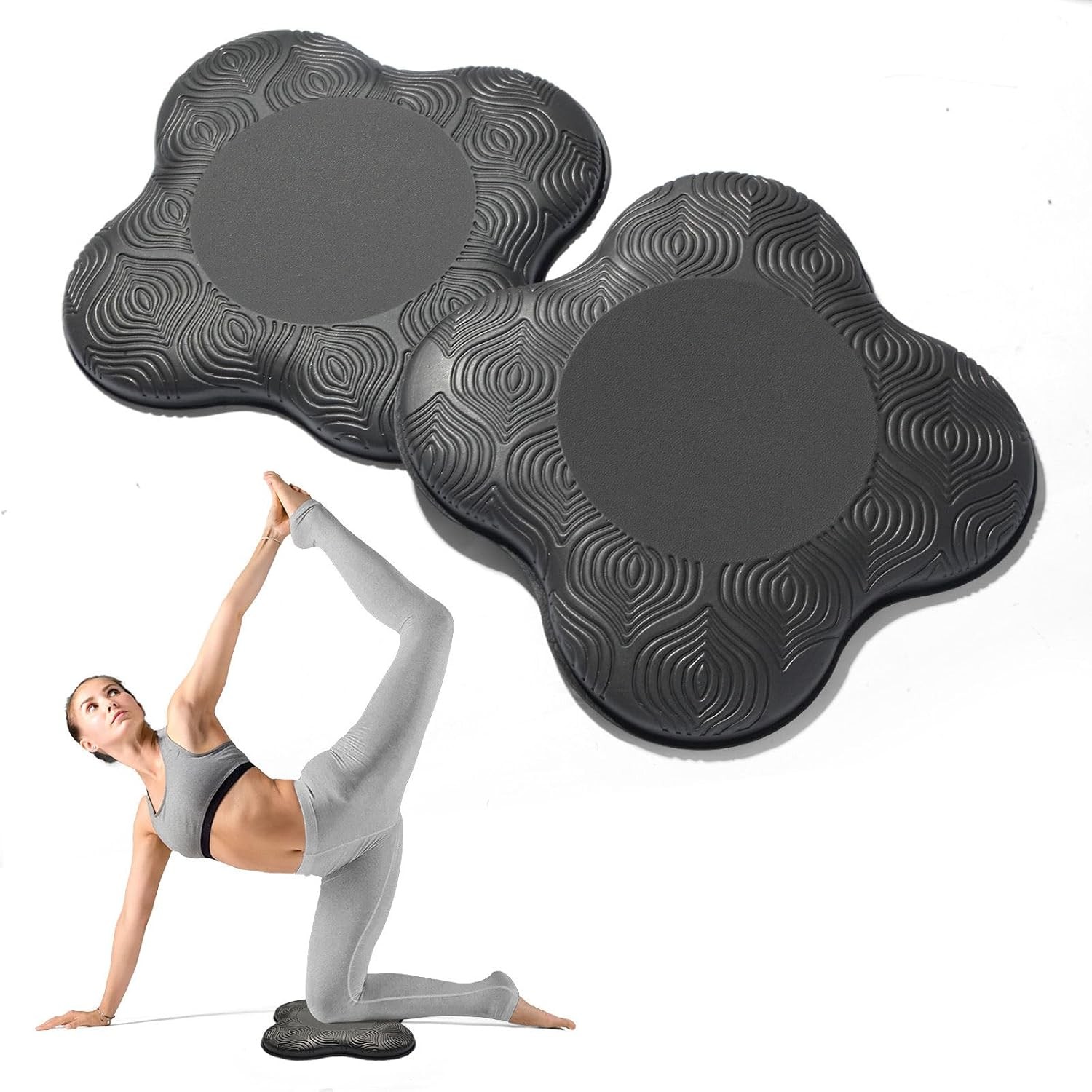 2 Packs Yoga Knee & Elbow Cushions – Extra Thick Foam for Knees, Elbows, Wrists,