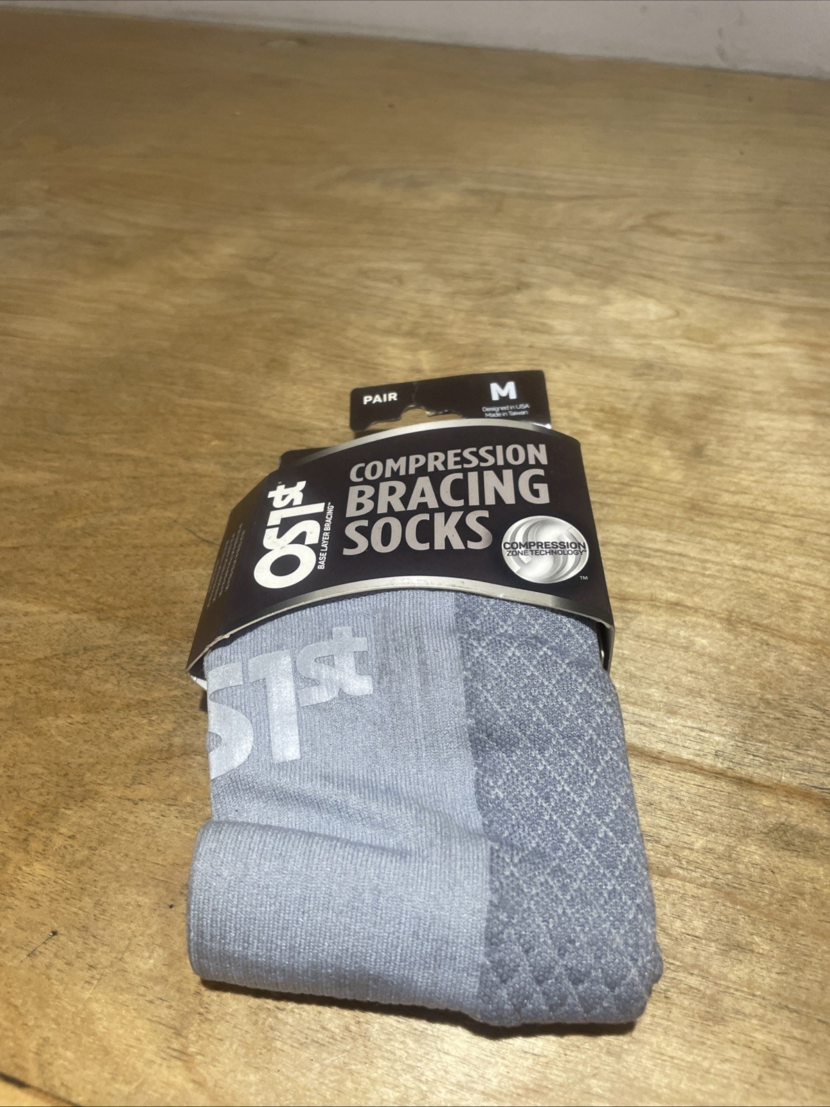 OS1st FS4 Compression Socks – Grey, Size Medium