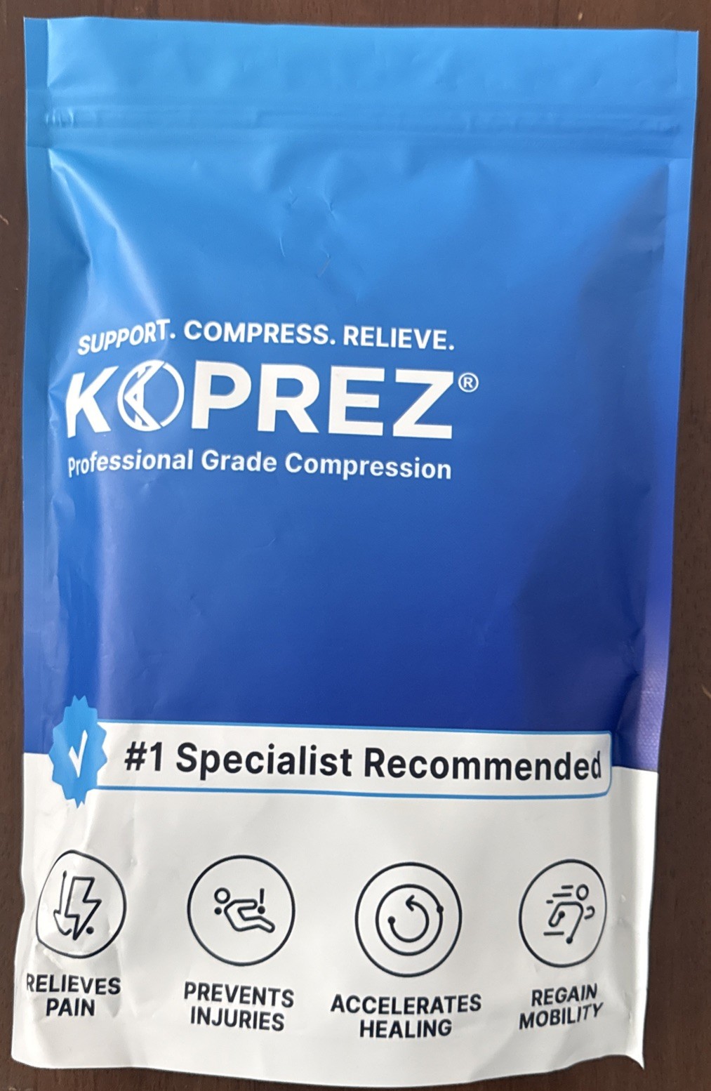 Koprez Sz Large Professional Grade Pair Compression Foot Sleeves Ankle Black