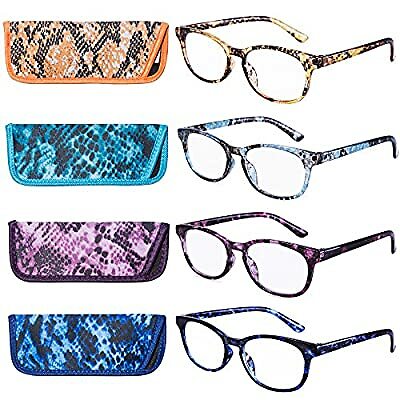 Reading Glasses 4 Pack Quality Fashion Colorful Readers for Women