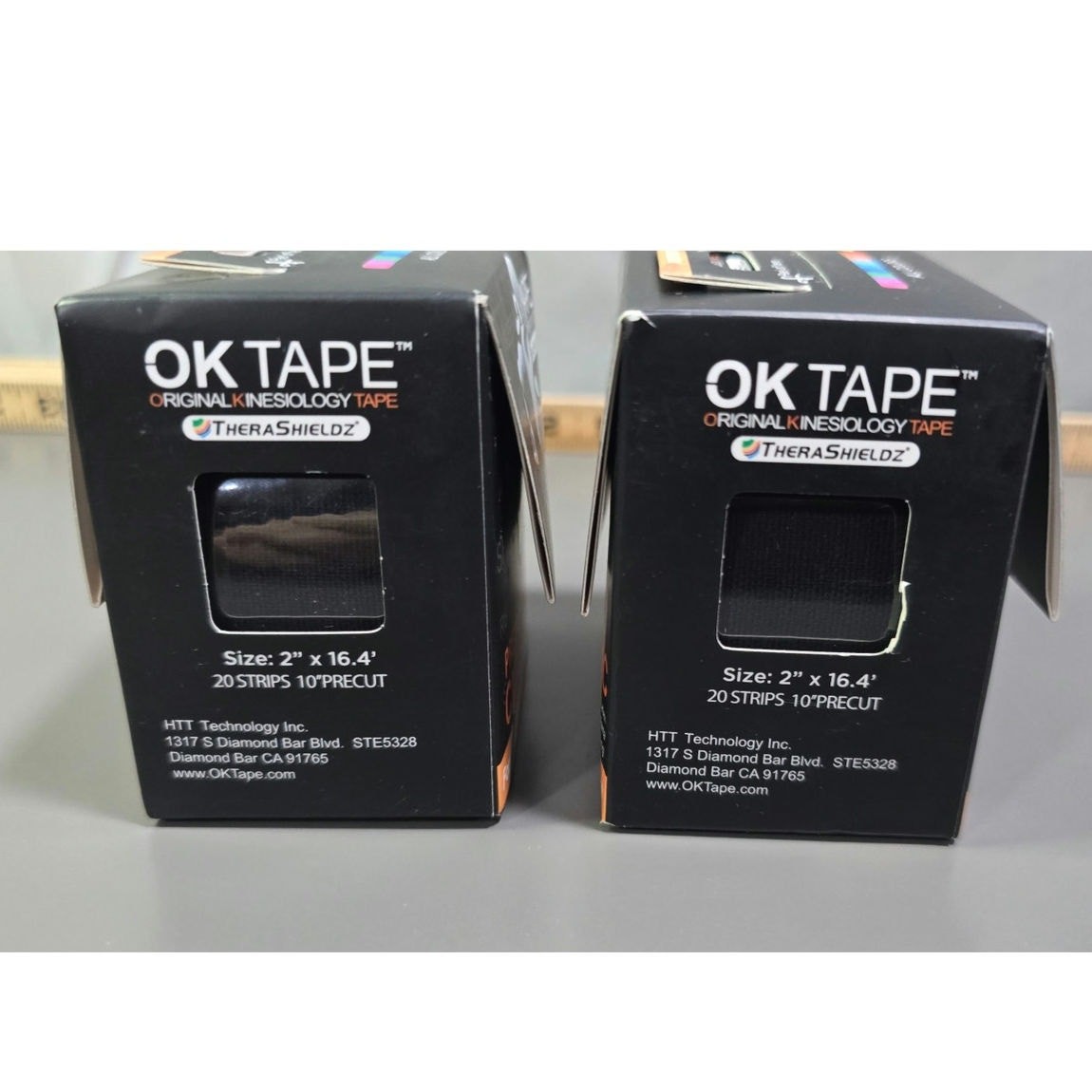 OK Tape precut kinesiology tape therashieldz 2″x16.4″ 20 strips KT Lot of 2