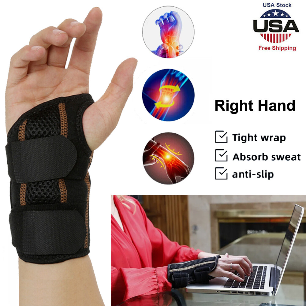 Wrist Hand Support Brace Carpal Tunnel Sprain Arthritis Gym Sports Right Hand