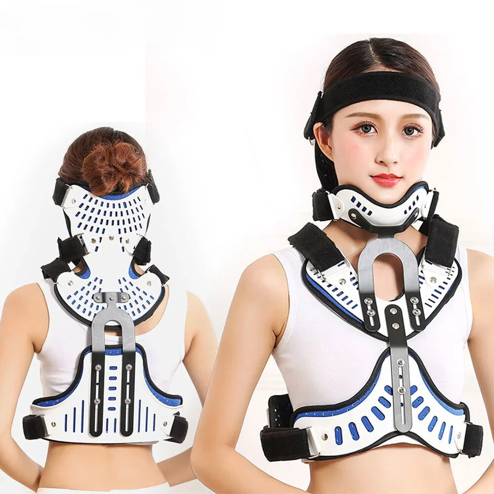 Breathable Adjustable Cervical Collar Spine Thoracic Orthosis Fixed BracePosture